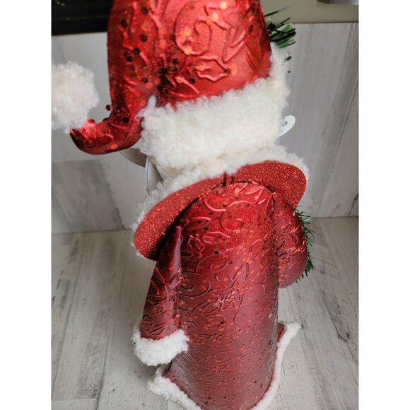 pier 1 ? Metal rustic Santa Claus wreath Xmas home decor figure unique - Picture 9 of 11